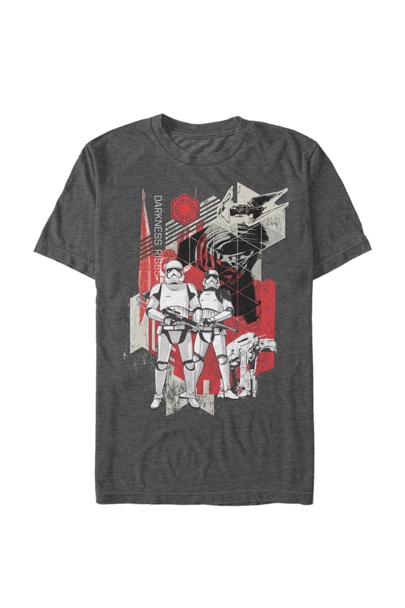 Men's Star Wars The Last Jedi Darkness Rises Graphic Tee Charcoal Heather 4X Large