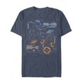 thumbnail image 1 of Men's Star Wars The Last Jedi Droid Schematics  Graphic Tee Navy Blue Heather 4X Large, 1 of 3