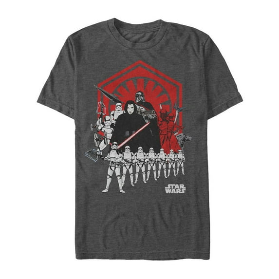 Men's Star Wars The Last Jedi First Order Army Graphic Tee Charcoal Heather X Large