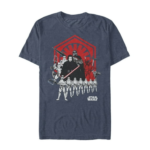 Men's Star Wars The Last Jedi First Order Army Graphic Tee Navy Blue Heather 4X Large