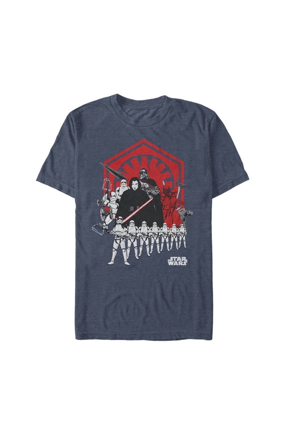 Men's Star Wars The Last Jedi First Order Army Graphic Tee Navy Blue Heather 5X Large