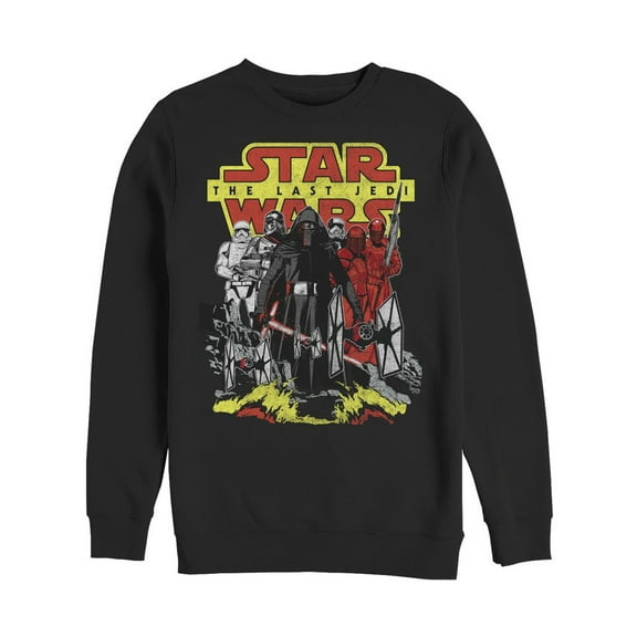 Men's Star Wars The Last Jedi First Order Defense  Sweatshirt Black 2X Large