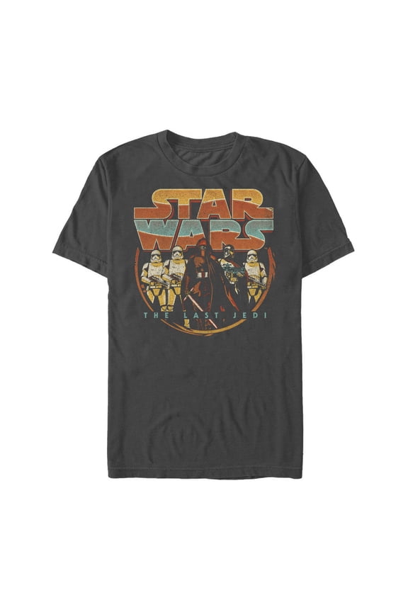 Men's Star Wars The Last Jedi First Order Retro  Graphic Tee Charcoal Small
