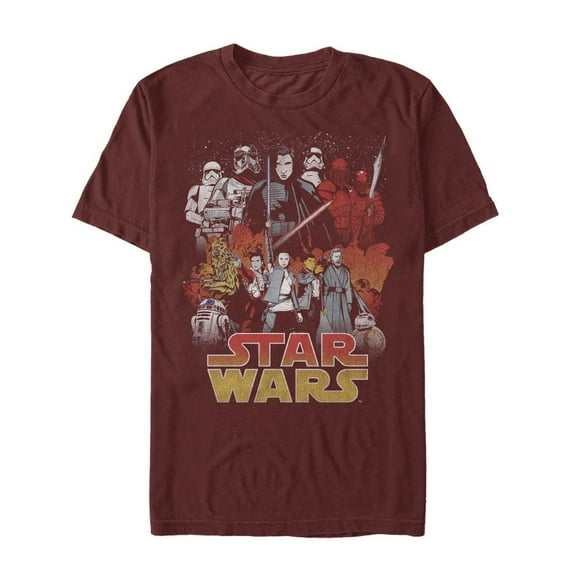 Men's Star Wars The Last Jedi Good and Evil  Graphic Tee Cardinal X Large