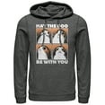 thumbnail image 1 of Men's Star Wars The Last Jedi Halloween Porg Boo With You Pull Over Hoodie Charcoal Heather Large, 1 of 3