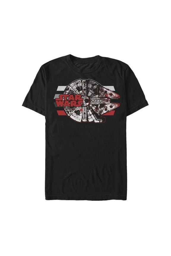 Men's Star Wars The Last Jedi Millennium Falcon Profile Graphic Tee Black Large