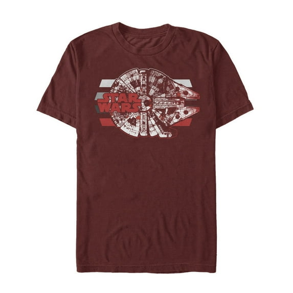 Men's Star Wars The Last Jedi Millennium Falcon Profile Graphic Tee Cardinal Small