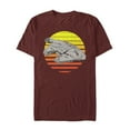 thumbnail image 1 of Men's Star Wars The Last Jedi Millennium Falcon Sunset  Graphic Tee Cardinal Medium, 1 of 4