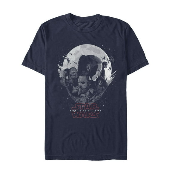 Men's Star Wars The Last Jedi Planet Logo  Graphic Tee Navy Blue X Large