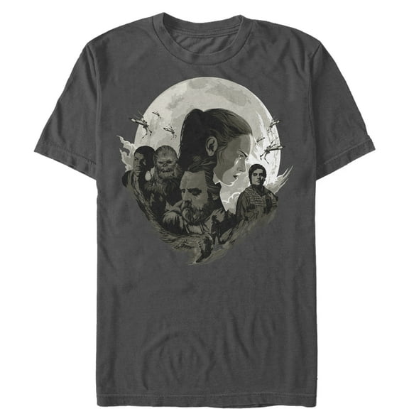 Men's Star Wars The Last Jedi Planet Profile  Graphic Tee Charcoal Medium