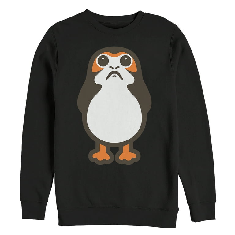Men s Star Wars The Last Jedi Porg Cartoon Sweatshirt Black Large Walmart