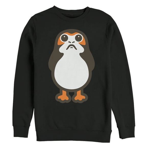 Men's Star Wars The Last Jedi Porg Cartoon Sweatshirt Black Medium