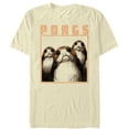 thumbnail image 1 of Men's Star Wars The Last Jedi Porg Faces  Graphic Tee Cream 2X Large, 1 of 3