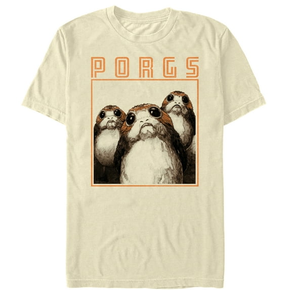 Men's Star Wars The Last Jedi Porg Faces Graphic Tee Cream 2X Large