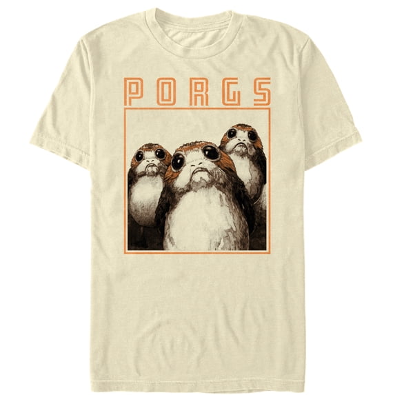 Men's Star Wars The Last Jedi Porg Faces Graphic Tee Cream 3X Large