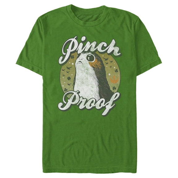 Men's Star Wars The Last Jedi Porg St. Patrick's Day Pinch Proof Graphic Tee Kelly Green X Large