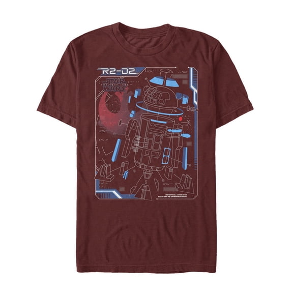 Men's Star Wars The Last Jedi R2-D2 Deconstruct Graphic Tee Cardinal X Large