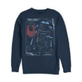 thumbnail image 1 of Men's Star Wars The Last Jedi R2-D2 Deconstruct Sweatshirt Navy Blue Small, 1 of 3