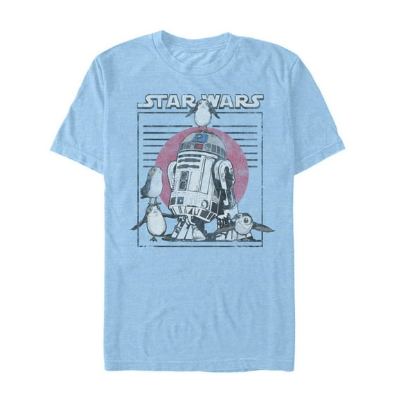 Men's Star Wars The Last Jedi R2-D2 Porg Party  Graphic T-Shirt