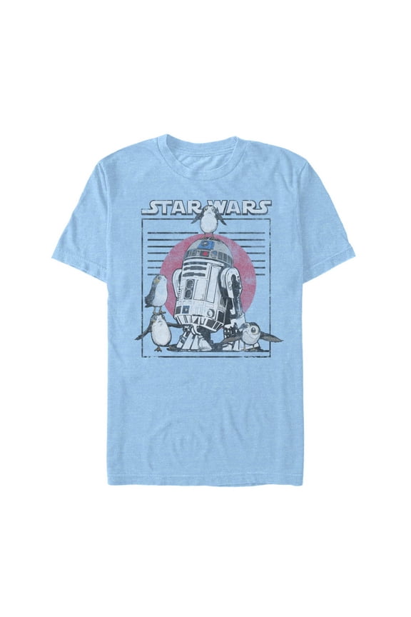 Men's Star Wars The Last Jedi R2-D2 Porg Party Graphic T-Shirt