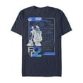 thumbnail image 1 of Men's Star Wars The Last Jedi R2-D2 Schematics Graphic Tee Navy Blue Large, 1 of 4