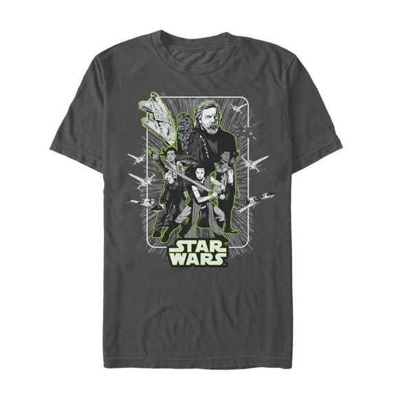 Men's Star Wars The Last Jedi Rebel Frame  Graphic Tee Charcoal Large