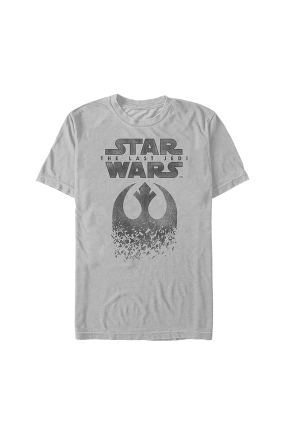 Men's Star Wars The Last Jedi Rebel Logo Fleck Graphic Tee Silver Medium