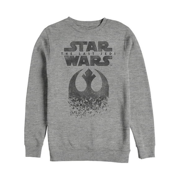 Men's Star Wars The Last Jedi Rebel Logo Fleck  Sweatshirt Athletic Heather 2X Large