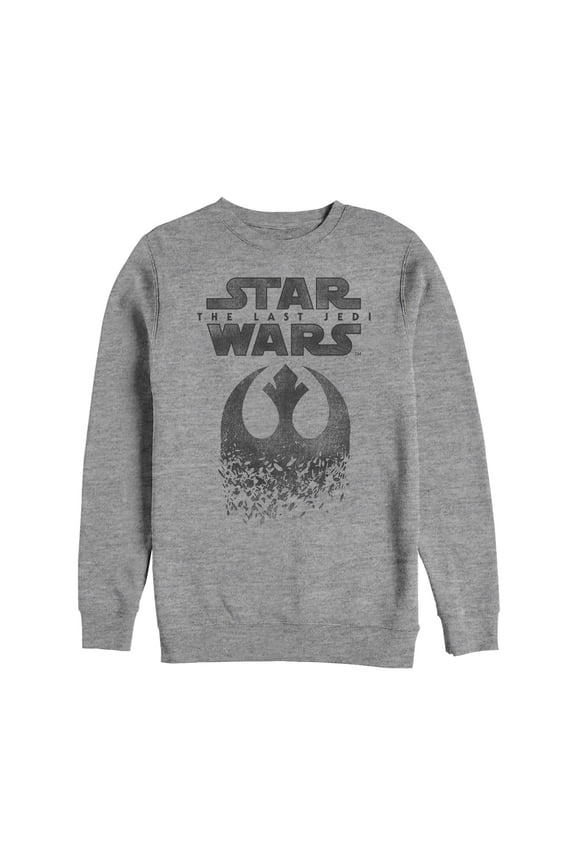Men's Star Wars The Last Jedi Rebel Logo Fleck Sweatshirt Athletic Heather Medium