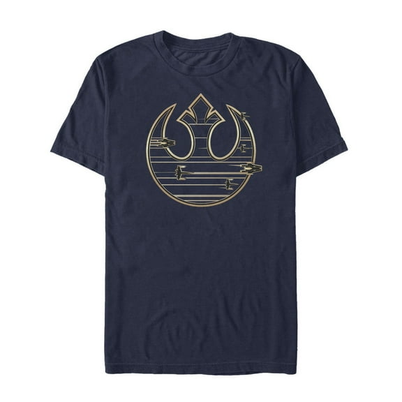 Men's Star Wars The Last Jedi Rebel Logo Streak Graphic Tee Navy Blue X Large