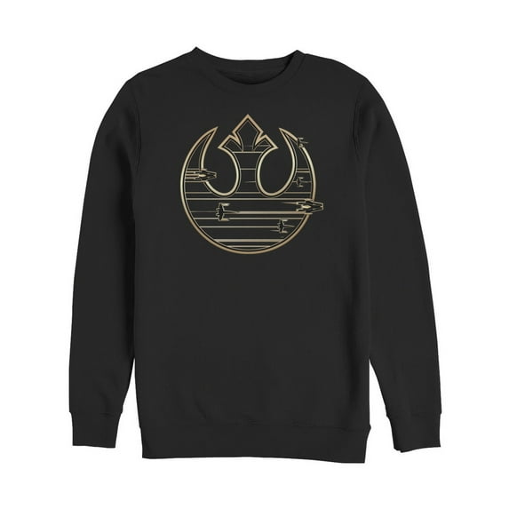 Men's Star Wars The Last Jedi Rebel Logo Streak Sweatshirt Black Small