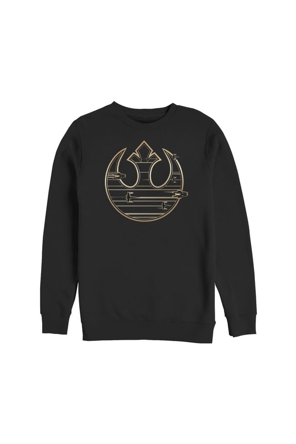 Men's Star Wars The Last Jedi Rebel Logo Streak Sweatshirt Black Small