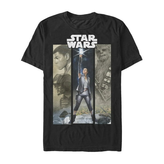 Men's Star Wars The Last Jedi Rebel Panels  Graphic Tee Black 2X Large