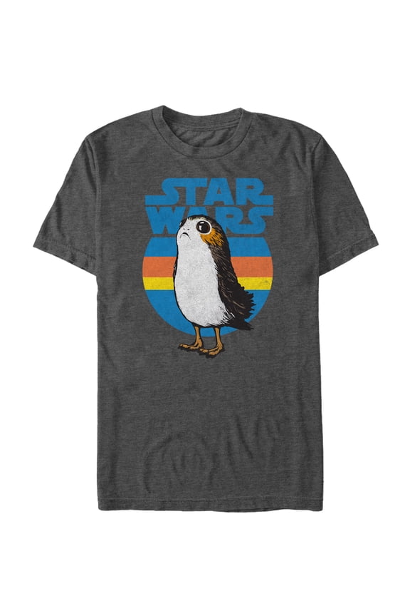 Men's Star Wars The Last Jedi Retro Porg Graphic Tee Charcoal Heather Large