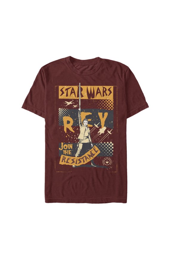 Men's Star Wars The Last Jedi Rey Join Resistance  Graphic Tee Cardinal Large