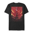 thumbnail image 1 of Men's Star Wars The Last Jedi Rey Lightsaber Flames Graphic Tee Black Medium, 1 of 4