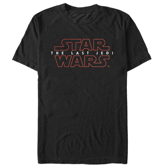 Men's Star Wars The Last Jedi Sleek Logo Graphic Tee Black Large