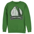 thumbnail image 1 of Men's Star Wars The Last Jedi St. Patrick's Day Lucky Porg  Sweatshirt Kelly Green 3X Large, 1 of 4