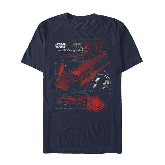 Men's Star Wars The Last Jedi TIE Silencer  Graphic Tee Navy Blue Medium