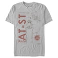 thumbnail image 1 of Men's Star Wars: The Mandalorian AT-ST Action Figure Graphic Tee Silver Small, 1 of 3