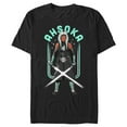 thumbnail image 1 of Men's Star Wars: The Mandalorian Ahsoka Tano Portrait Graphic Tee Black Large, 1 of 5