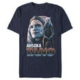 thumbnail image 1 of Men's Star Wars: The Mandalorian Ahsoka Tano Portrait Graphic Tee Navy Blue Small, 1 of 5