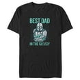 thumbnail image 1 of Men's Star Wars: The Mandalorian Best Dad in the Galaxy Grogu and Din Djarin Graphic Tee Black 2X Large, 1 of 5