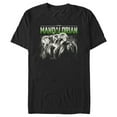 thumbnail image 1 of Men's Star Wars: The Mandalorian Black and White Helmets Line Up Graphic Tee Black Large, 1 of 5