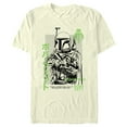 thumbnail image 1 of Men's Star Wars: The Mandalorian Boba Fett Green Gunpoint Graphic Tee Beige Medium, 1 of 4