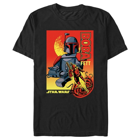 Men's Star Wars: The Mandalorian Boba Fett Sarlacc Escape Graphic Tee Black Small