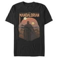 thumbnail image 1 of Men's Star Wars: The Mandalorian Boba Fett Sunset Helmet  Graphic Tee Black 2X Large, 1 of 5