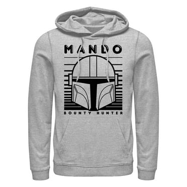 Men's Star Wars: The Mandalorian Bounty Hunter Mando  Pull Over Hoodie