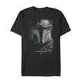 thumbnail image 1 of Men's Star Wars: The Mandalorian Bounty Hunter Shadow Graphic Tee Black Large, 1 of 5