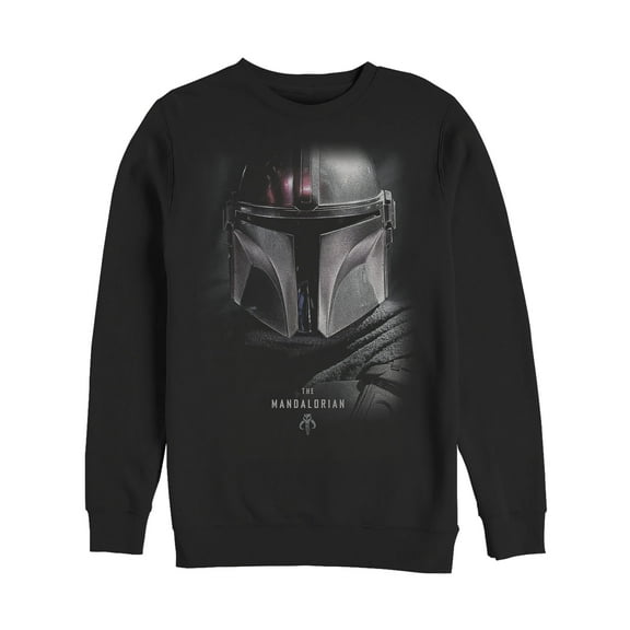 Men's Star Wars: The Mandalorian Bounty Hunter Shadow  Sweatshirt Black 3X Large